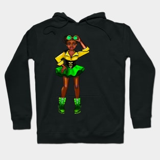 Jamaican black girls and women. Reggae Rasta Jamaica black girls Anime girl in Jamaican national Flag colours colors Hoodie